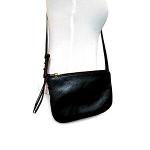 Madewell Black Leather Crossbody Bag